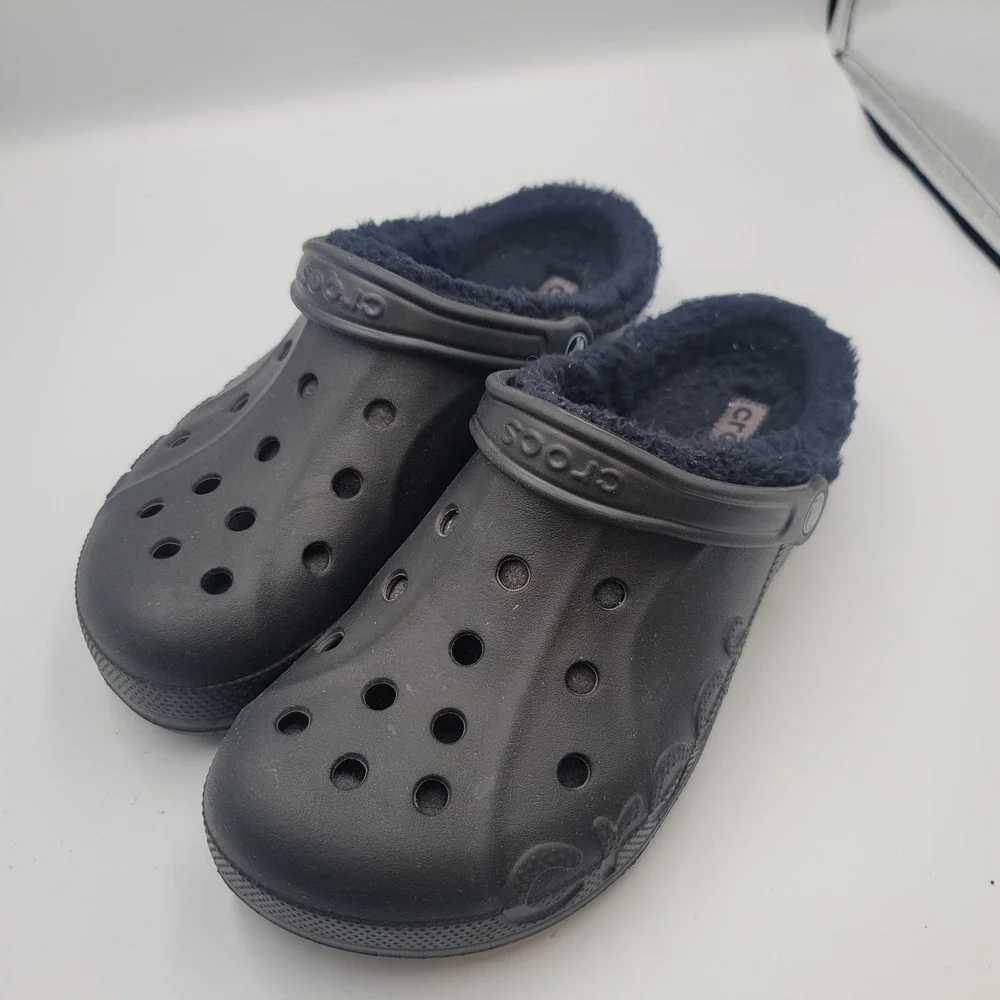 Crocs Classic Lined Clog Black Faux Fur Mens 10 Womens 12 Comfort Shoe Gorpcore